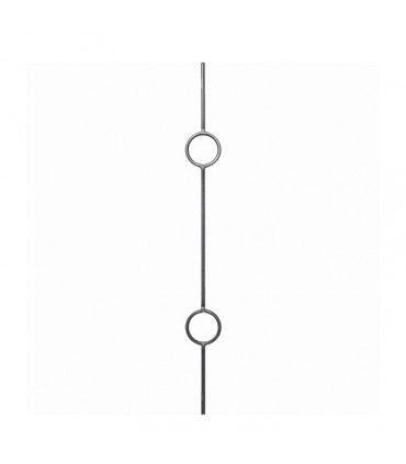 Balustres arts décos  950mm rond de ø12mm double motif acier forgé