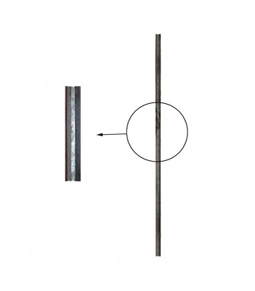 Balustre à facettes 1000mm  rond de ø12mm forgé grenaille droit