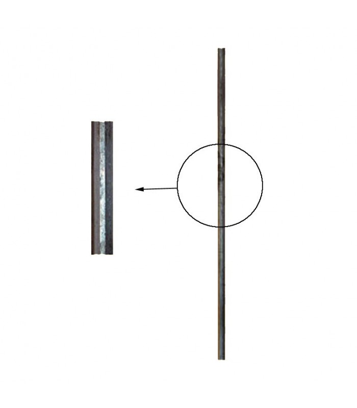 Balustre à facettes 1000mm  rond de ø14mm forgé grenaille droit