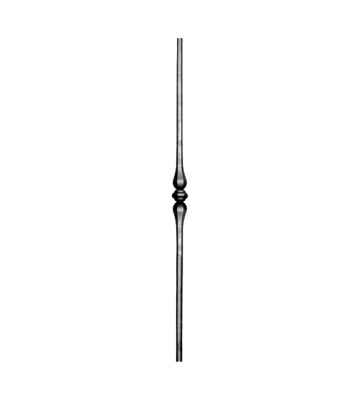 Balustre grenaillé 1000mm rond de ø14mm motif central forgé