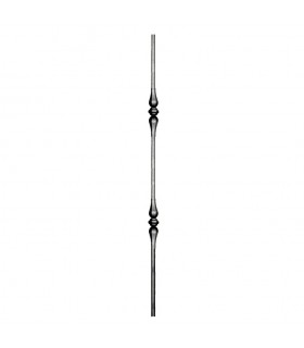 Balustre grenaillé 1000mm rond de ø14mm 2 motifs forgés pour escaliers