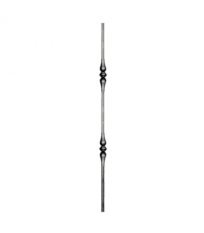 Balustres grenaillés 1000mm rond de ø14mm 2 motifs forgés pour escaliers