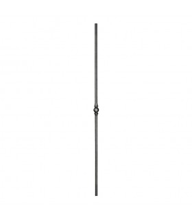 Balustre grenaillé 1000mm rond de ø14mm motif central petit forgé grenaillé pour escaliers