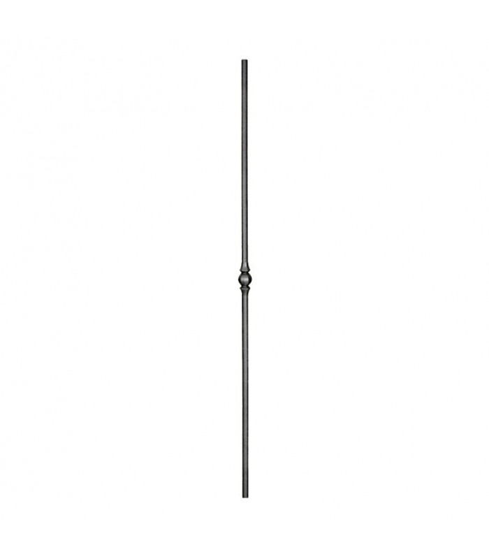 Balustre grenaillé 1000mm rond de ø14mm motif central petit forgé grenaillé pour escaliers
