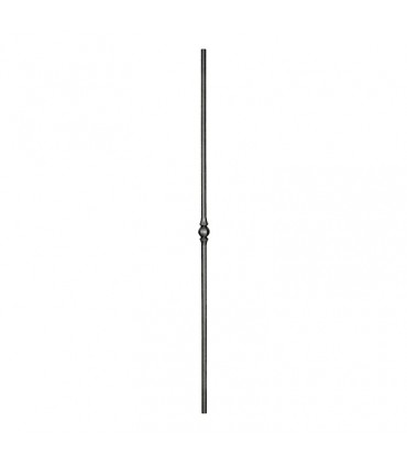 Balustre grenaillé 1000mm rond de ø14mm motif central petit forgé grenaillé pour escaliers