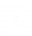 Balustre grenaillé 1000mm rond de ø14mm motif central petit forgé grenaillé pour escaliers