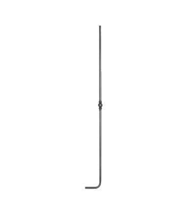 Balustre fer forgé 1200mm rond de ø14mm coudé à l'anglaise 1 motif central sans rosace