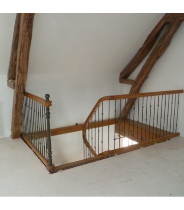 Balustre profilé fer forgé grenaillé pour escalier et garde corps H1000mm Ø12mm - 1 motif