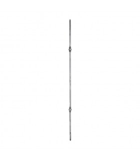 Balustre profilé 1000mm rond de ø12mm fer forgé 2 motifs pour escaliers