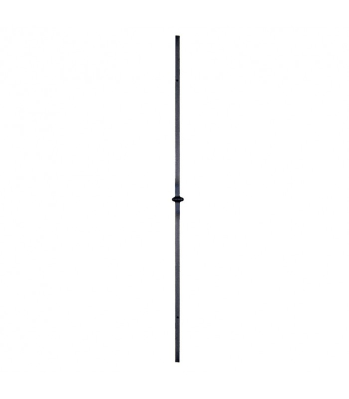 Balustre forgé 1000mm carré de 14x14mm grenaillé avec 1 motif central
