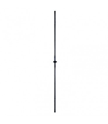 Balustre forgé 1000mm carré de 14x14mm grenaillé avec 1 motif central