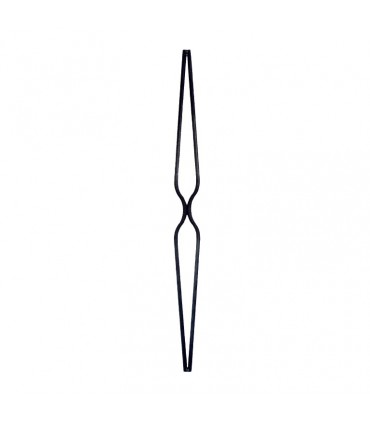 Balustre fantaisie 950mm 2 ronds de ø12mm au dessin moderne forgé