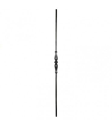 Balustre fer forgé 1100mm carré de 14x14mmgrenaillé un beau motif central