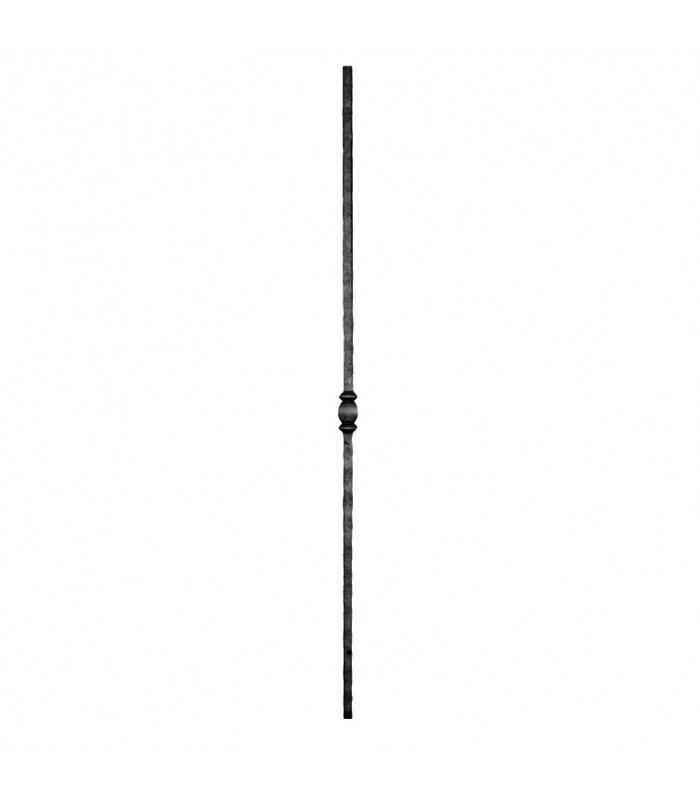 Balustre fer forgé 1100mm carré de 14x14mm grenaillé avec mo