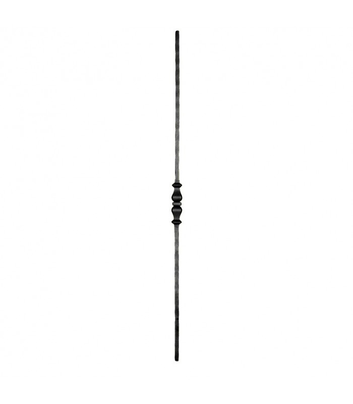 Balustre forgé 1100mm carré de 14x14mm grenaillé martelé 4 faces