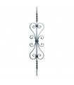 Balustre aluminium 1000mm carré de 14x14mm assemblé panneaux largeur 280mm