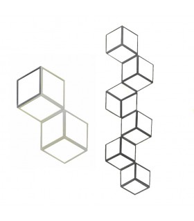 Panneau décoratif  1000x274mm carré 12x12mm effet 3D en acier forgé