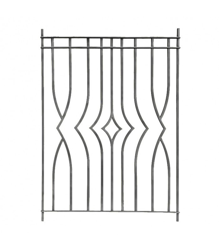 Panneau décoratif 1000x760mm carré 12x12mm Art Déco fer forgé