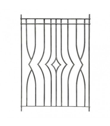 Panneau décoratif 1000x760mm carré 12x12mm Art Déco fer forgé