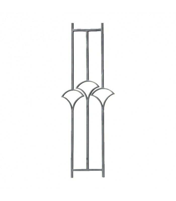 Panneau décoratif 1000x390mm carré 14x14mm fleur de lotus fer forgé