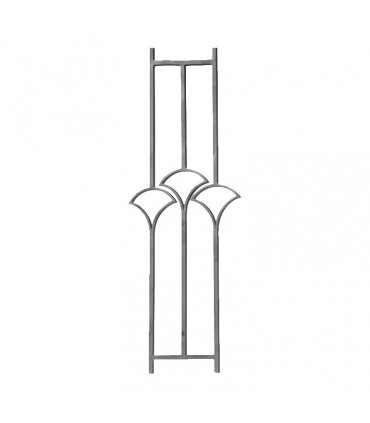 Panneau décoratif 1000x390mm carré 14x14mm fleur de lotus fer forgé