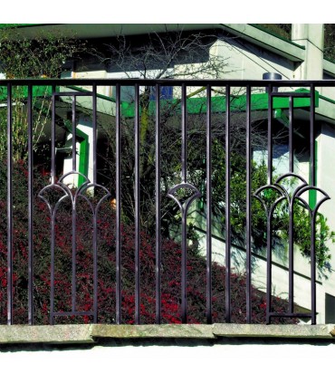 Panneau décoratif 1000x390mm carré 14x14mm fleur de lotus fer forgé