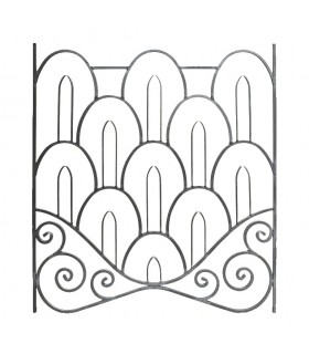 Panneau décoratif 1000x900mm carré 12x12mm art Déco fer forgé