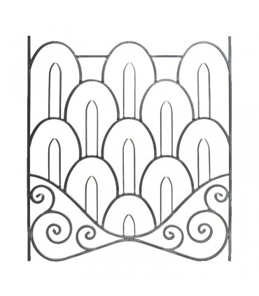 Panneau décoratif 1000x900mm carré 12x12mm art Déco fer forgé