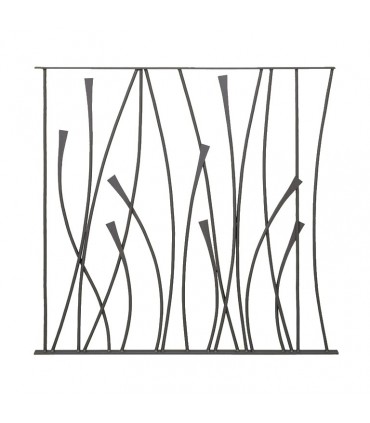 Panneau décoratif 970x1000mm rond ø12mm design courbe acier forgé