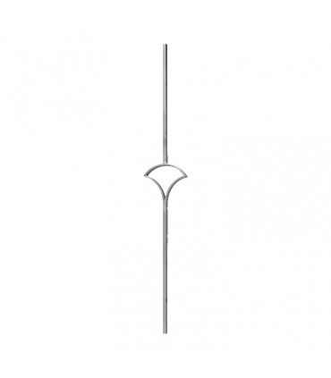 Balustre décoratif 1000x390mm carré de 14x14mm fleur de lotus acier forgé