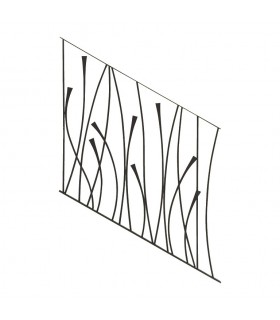 Panneau décoratif 970x1000mm rond ø12mm pour rampant d'escalier design courbebe L970x1000mm 