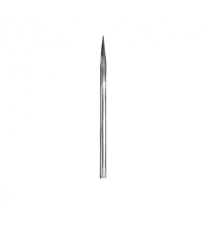 Barreau acier appointé 635mm rond de ø14mm angle de la pointe 15°