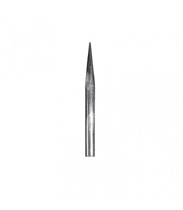 Barreau acier appointé 200mm rond de ø20mm angle de la pointe 15°