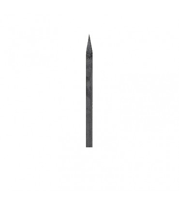 Barreau acier appointé 525mm carré de 14x14mm 4 faces angle de 15°