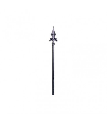 Barreaux élancés acier 650mm rond de ø16mm fleur de lys forgée