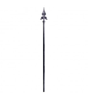 Barreaux élancés acier 1300mm rond ø16mm avec fleur de lys forgée