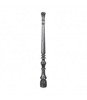 Poteau acier tourné 1000mm base ø95mm décolleté finition supérieure