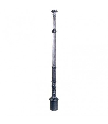 Poteaux en fonte 1150mm base ronde de ø75mm effilée et rainurée