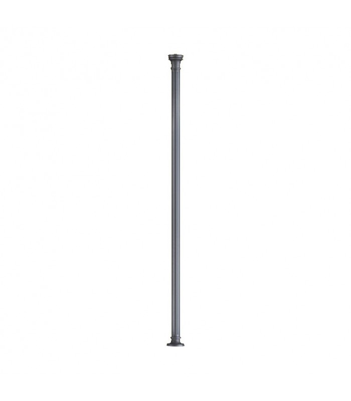 Poteaux colonne 2500mm fût rond de ø80mm en fonte rainé sur la longueur