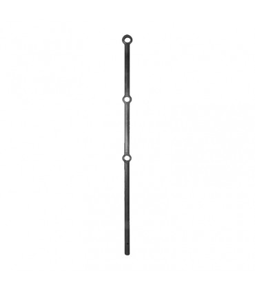 Poteau acier forgé 1200mm rond de ø30mm à trous renflés Ø26mm et Ø32mm