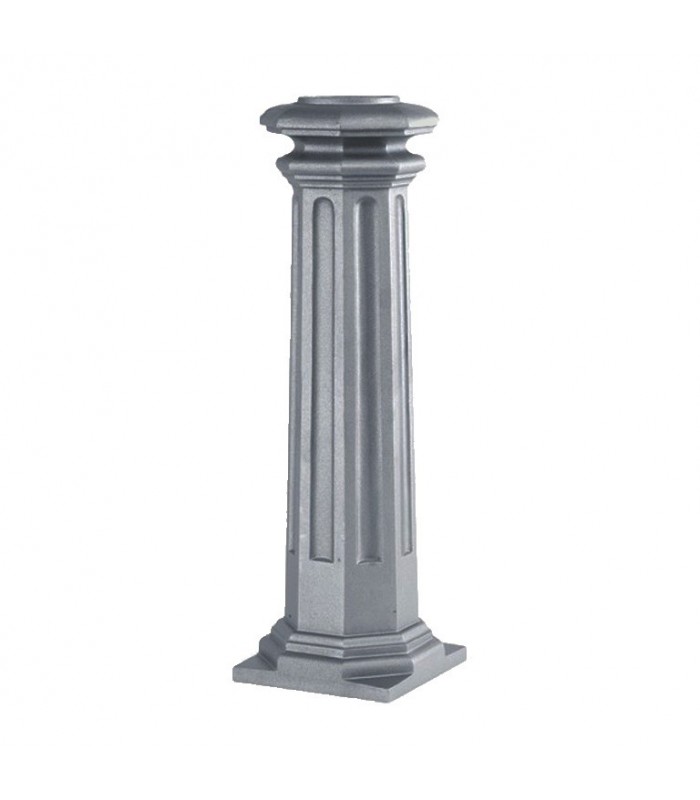 Bases de poteaux 656mm pour fût ø100mm aluminium base carrée pour poteau
