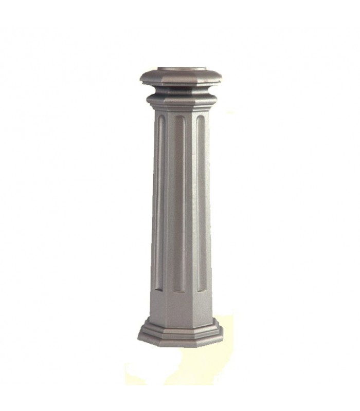 Bases de poteaux 655mm pour fût ø100mm aluminium base octogonale