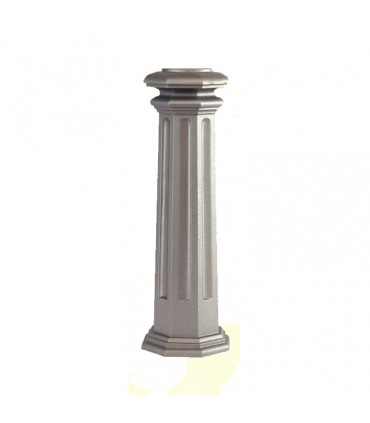 Bases de poteaux 656mm pour fût ø100mm aluminium base octogonale