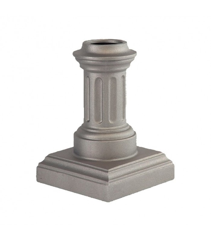 Bases de poteaux 325mm pour fût ø80mm aluminium base carrée