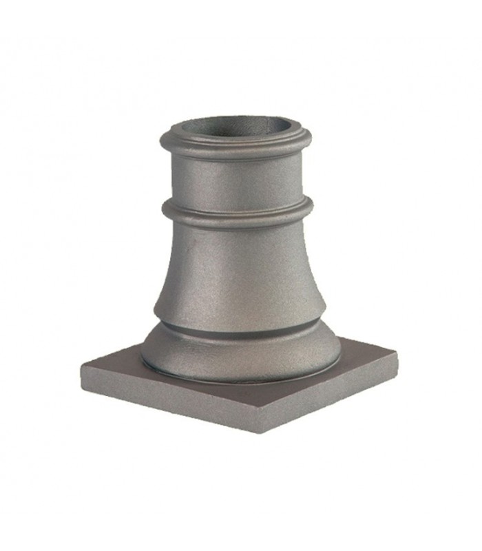 Bases de poteaux 240mm pour fût ø80mm aluminium socle carré