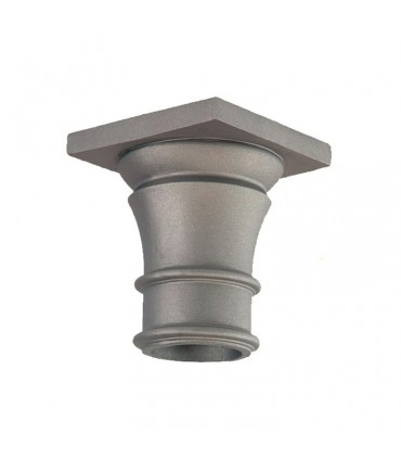 Bases de poteaux 240mm pour fût ø80mm aluminium socle carré