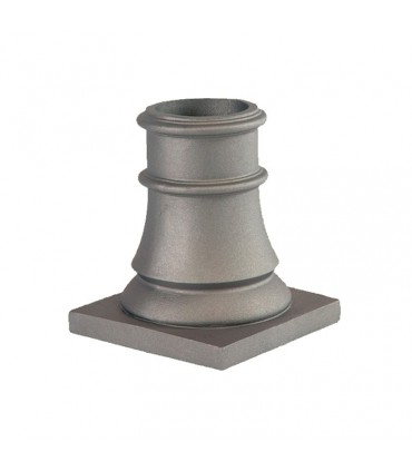 Embase de poteau 240mm pour fût ø100mm aluminium base carrée
