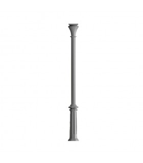 Poteau colonne 3235mm fût ø80mm lisse en fonte d'aluminium