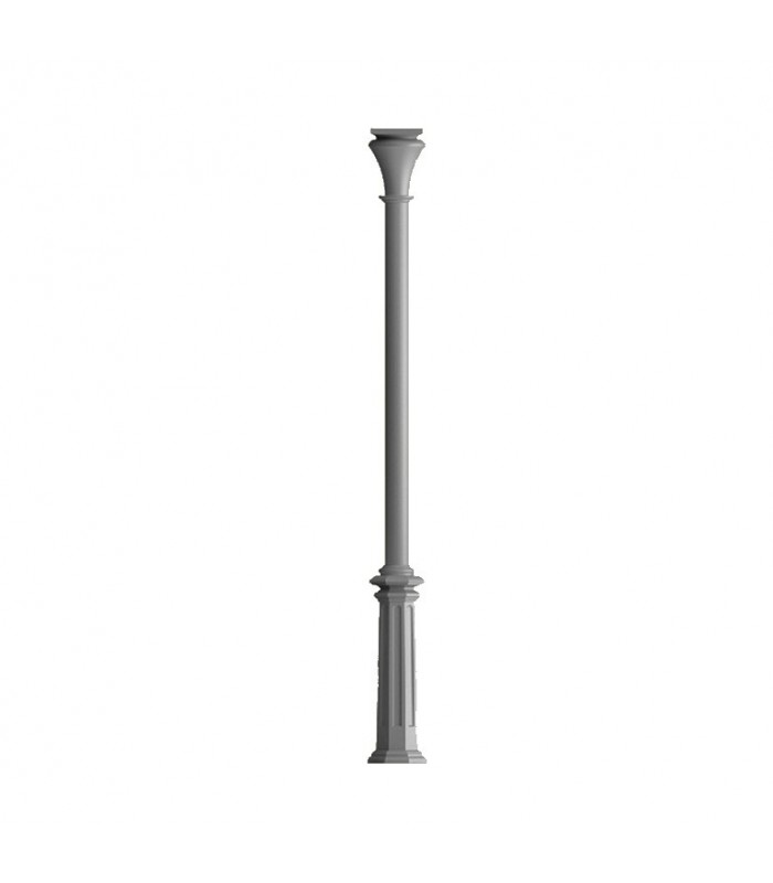 Poteaux colonnes 3235mm fût ø80mm lisses en fonte d'aluminium