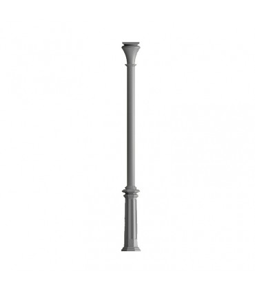 Poteau colonne 3235mm fût ø80mm lisse en fonte d'aluminium